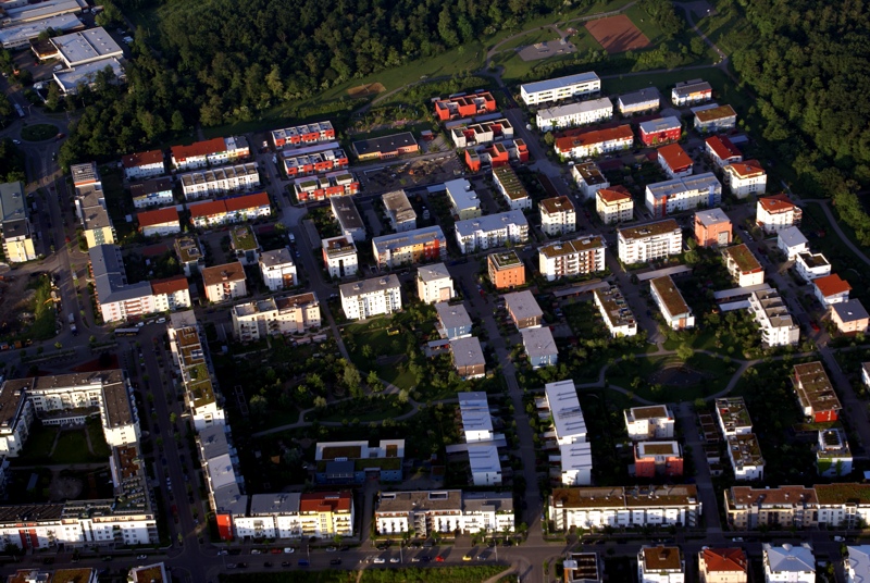 Luftfoto vom Rieselfeld, Juni 2010