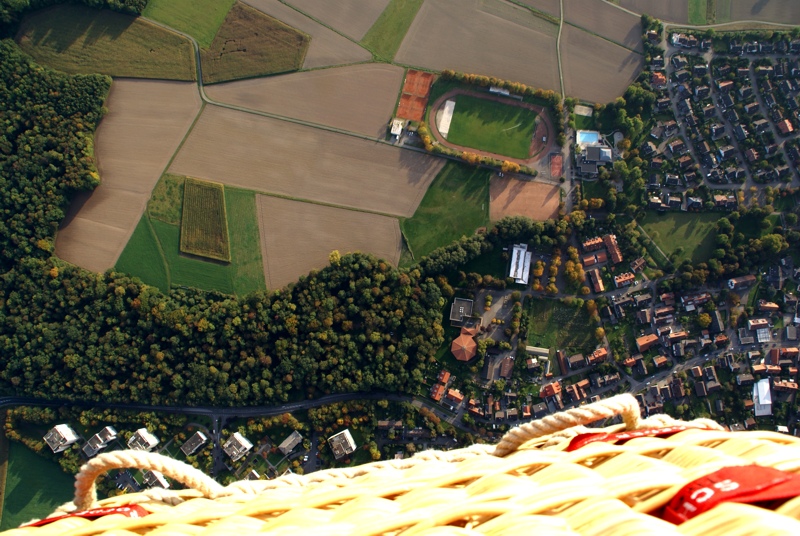 Unser Ballonkorb über Umkirch